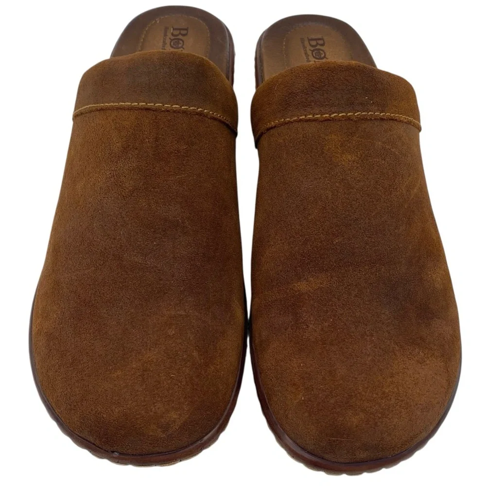Born Womens Shoes Bandy Mules Sz 10 Brown Suede Slip On Burnished Comfort Casual - Picture 6 of 15